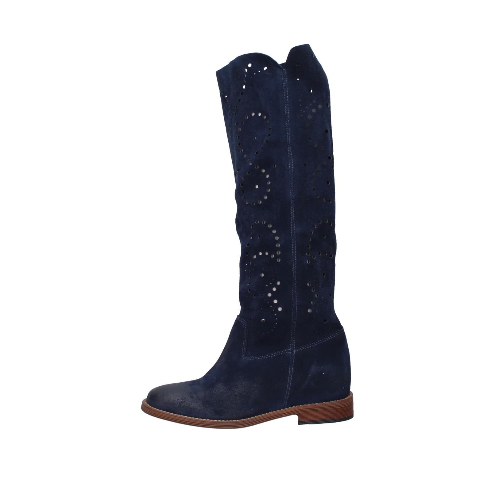 scarpe donna GIANNI CRASTO stivali blu camoscio Z16 EZ737 Fino al 60% di sconto