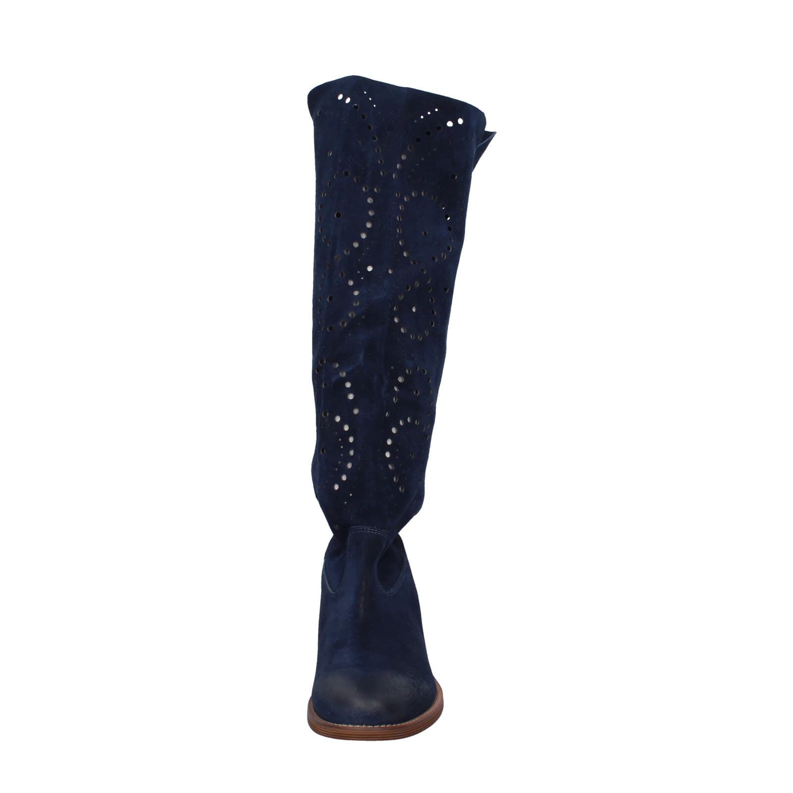 scarpe donna GIANNI CRASTO stivali blu camoscio Z16 EZ737 Fino al 60% di sconto