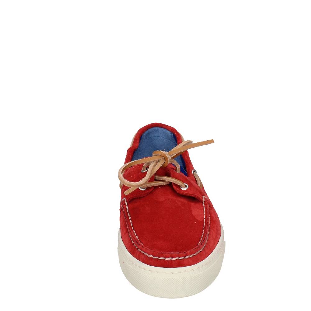 scarpe uomo STOKTON mocassini rosso camoscio EX36 Fino al 55% di sconto