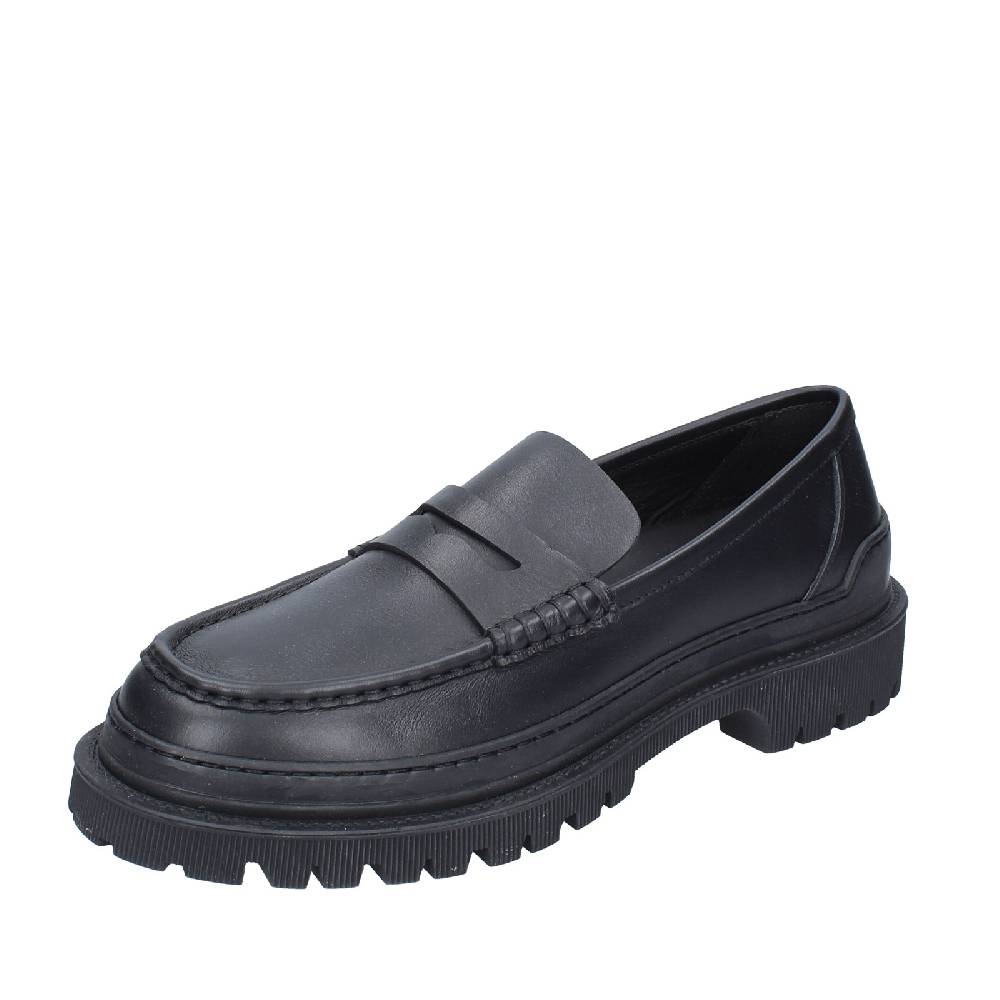 scarpe uomo STOKTON mocassini nero pelle EX34