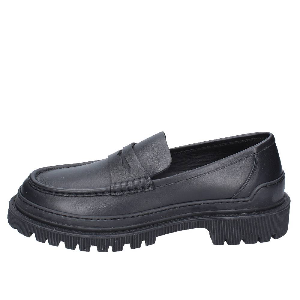 scarpe uomo STOKTON mocassini nero pelle EX34 Super sconto