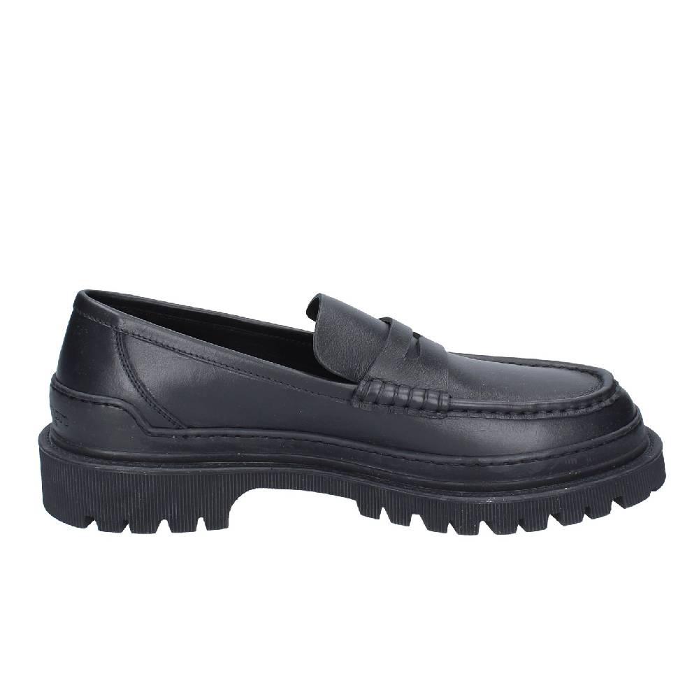 scarpe uomo STOKTON mocassini nero pelle EX34 Super sconto