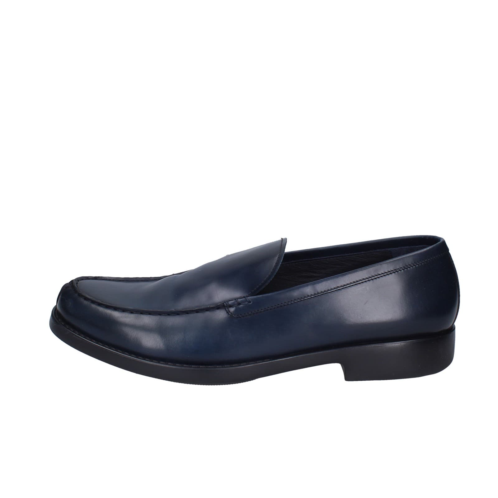 scarpe uomo BRIAN CRESS mocassini blu pelle EY247 Enormi sconti