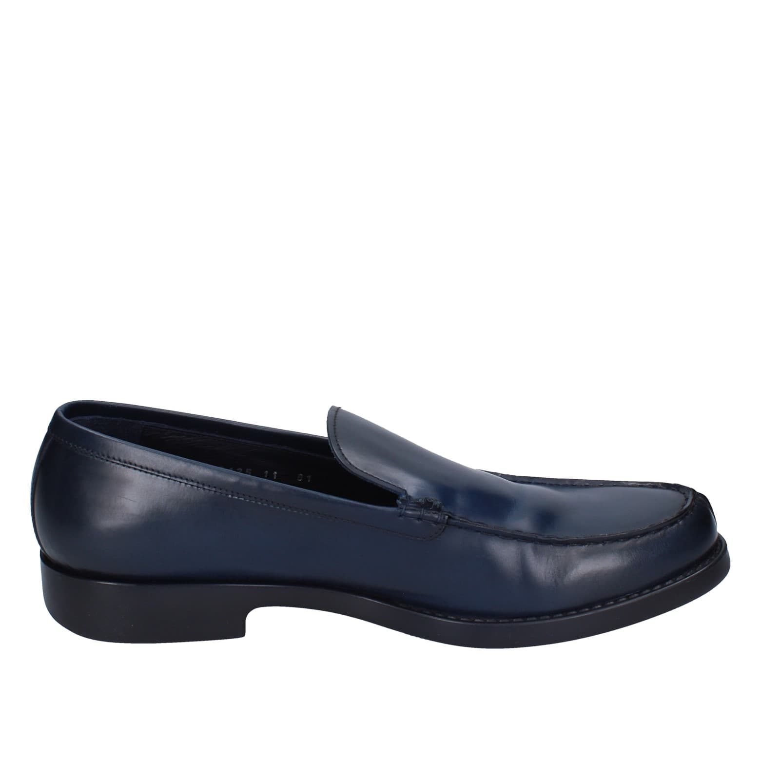 scarpe uomo BRIAN CRESS mocassini blu pelle EY247 Enormi sconti