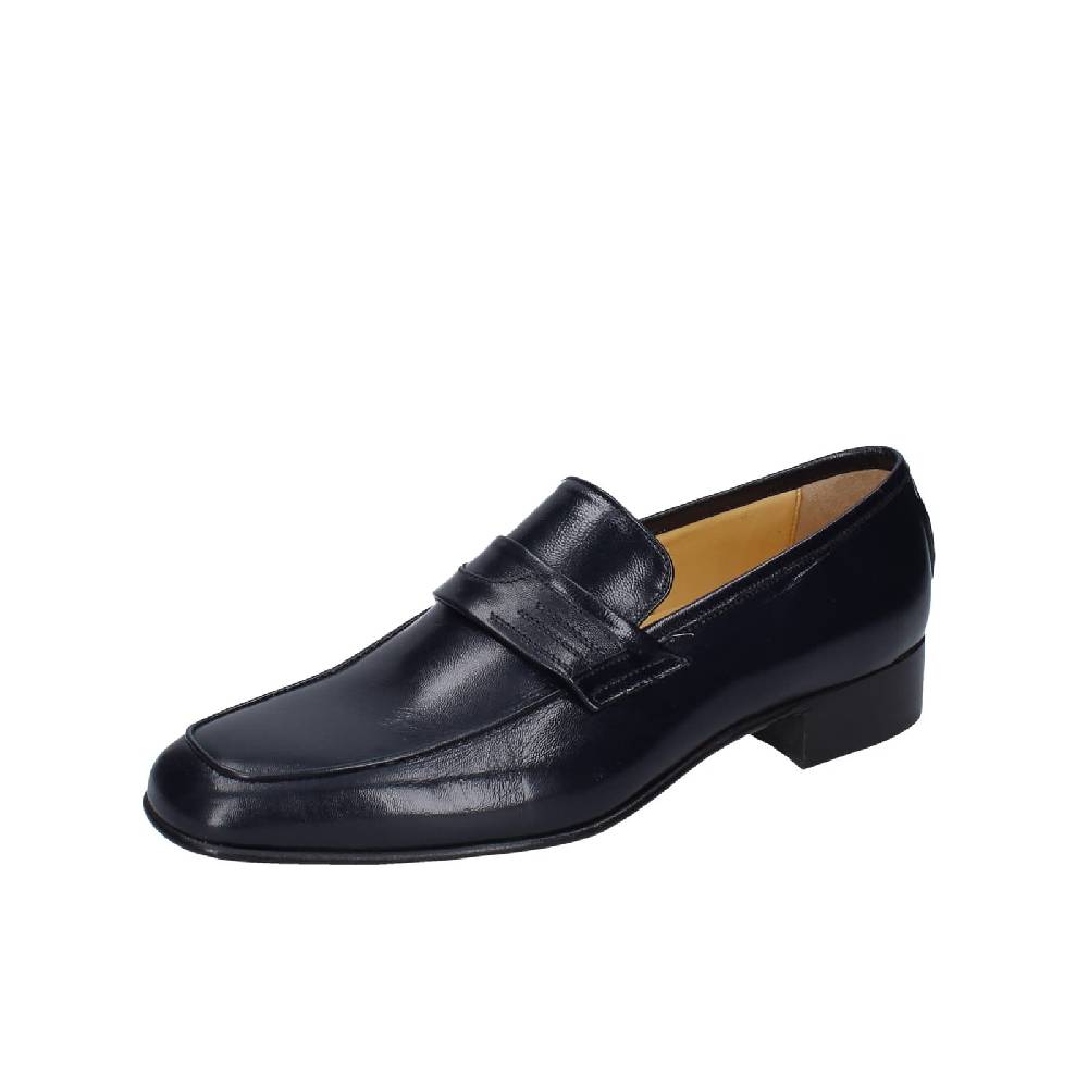 scarpe uomo HENRY LOGAN mocassini blu pelle EY168