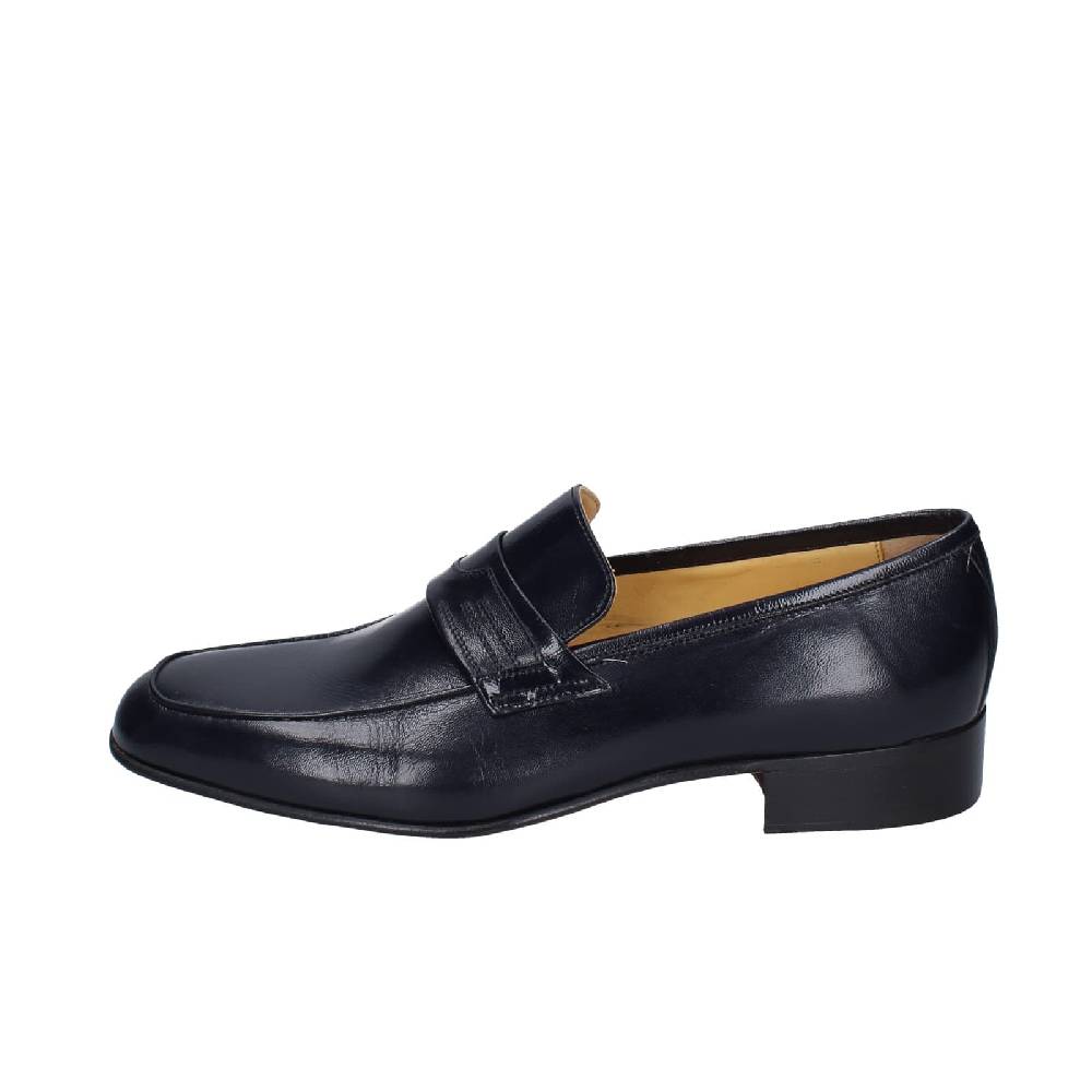 scarpe uomo HENRY LOGAN mocassini blu pelle EY168 50% di sconto con spedizione gratuita