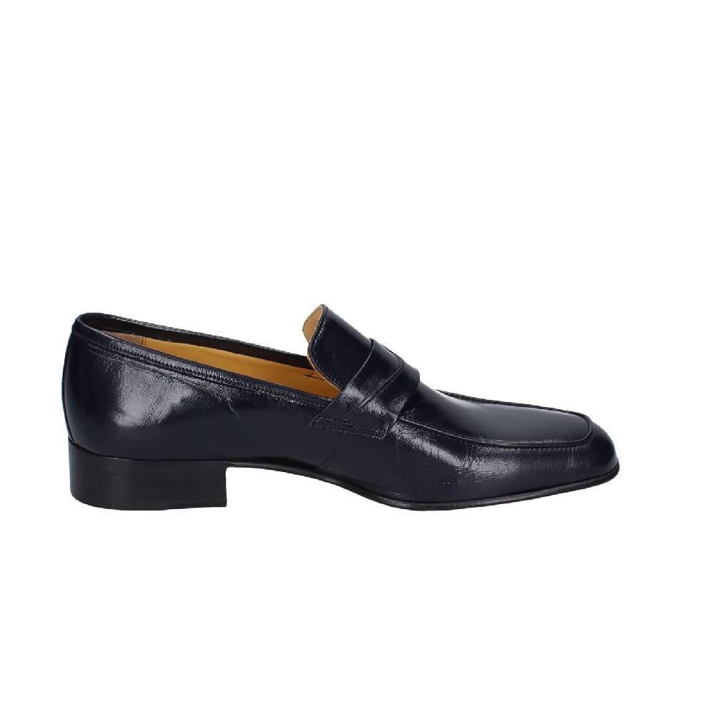 scarpe uomo HENRY LOGAN mocassini blu pelle EY168 50% di sconto con spedizione gratuita