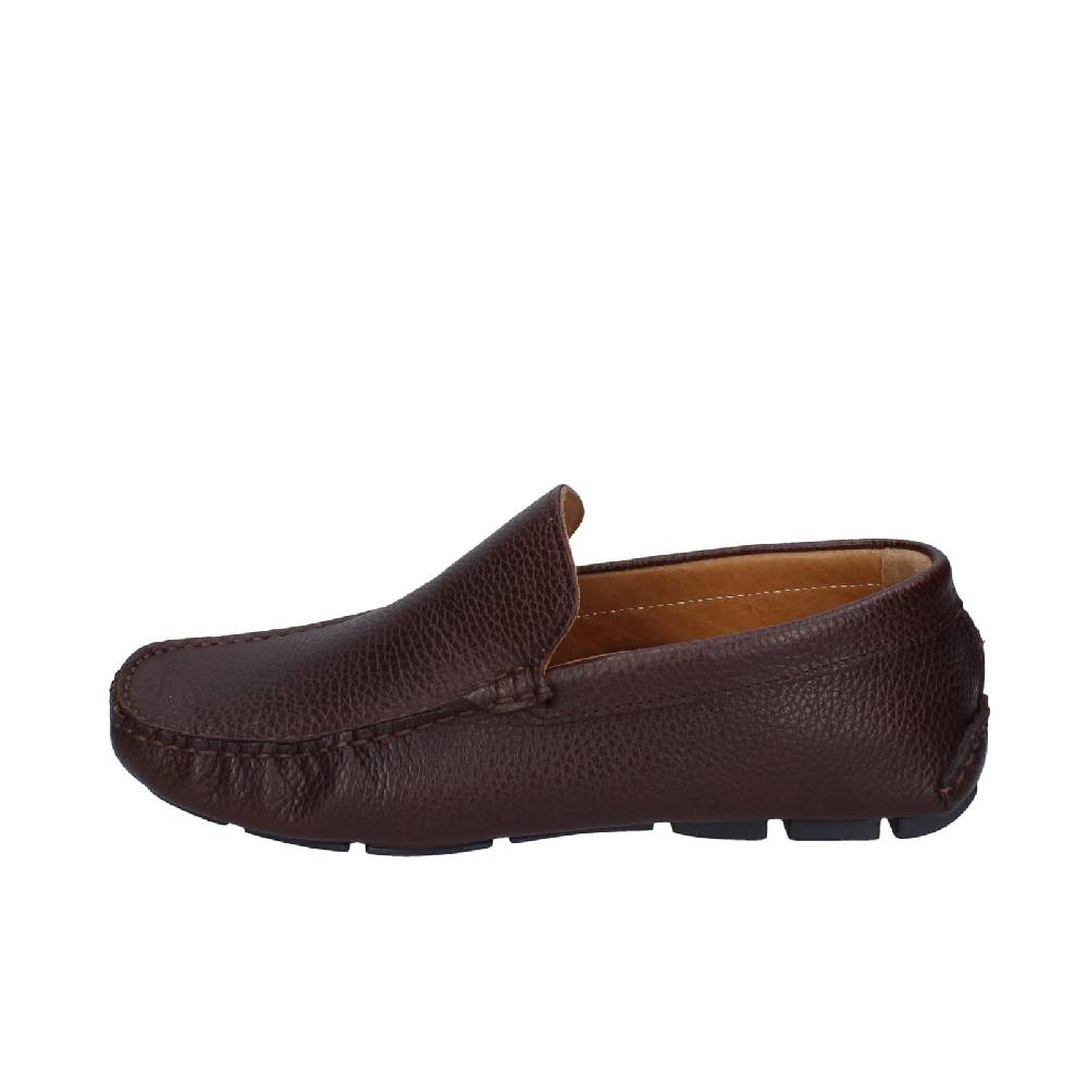 scarpe uomo CAMPANILE mocassini marrone pelle BC957 In vendita
