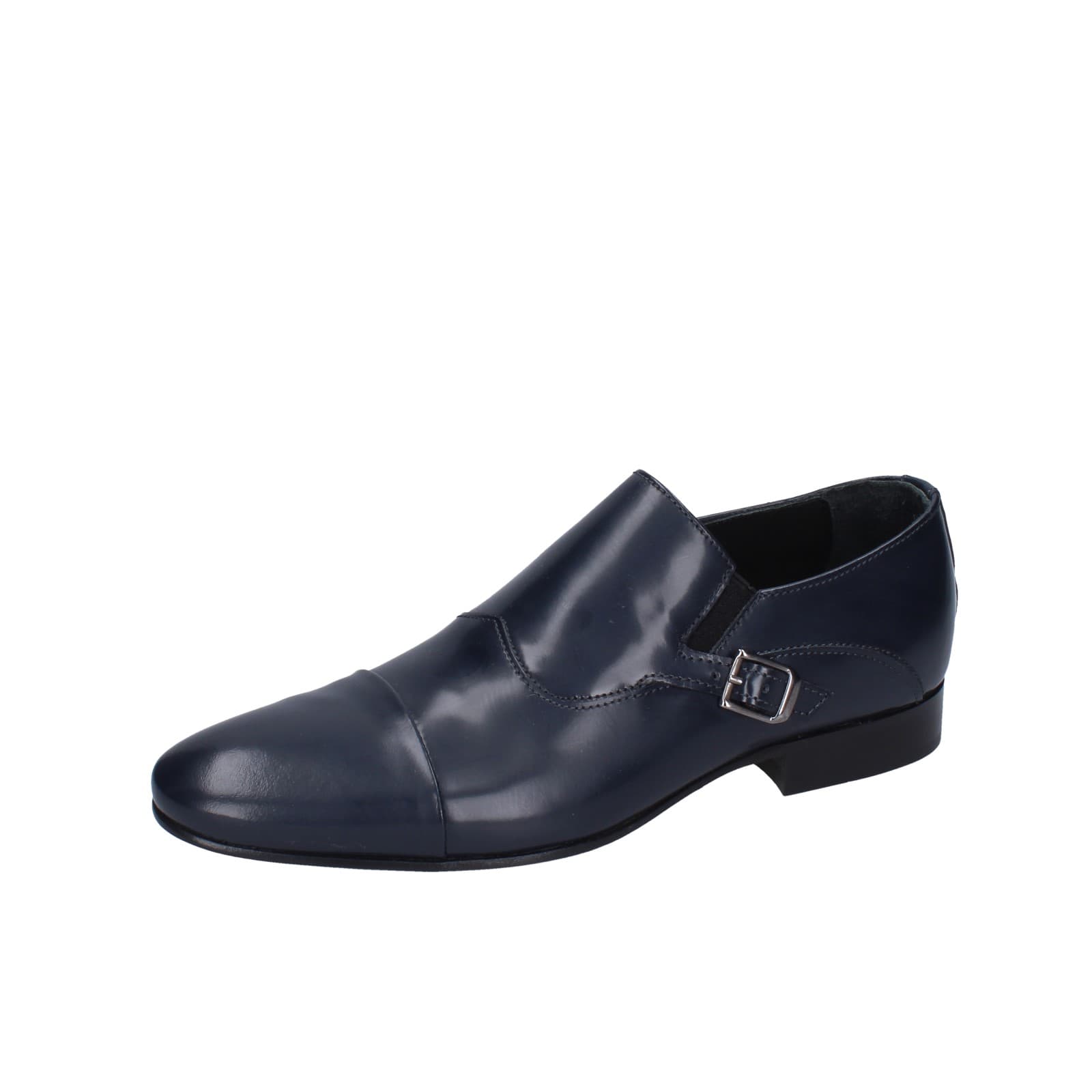 scarpe uomo EVEET classiche blu pelle lucida 15028 EZ153
