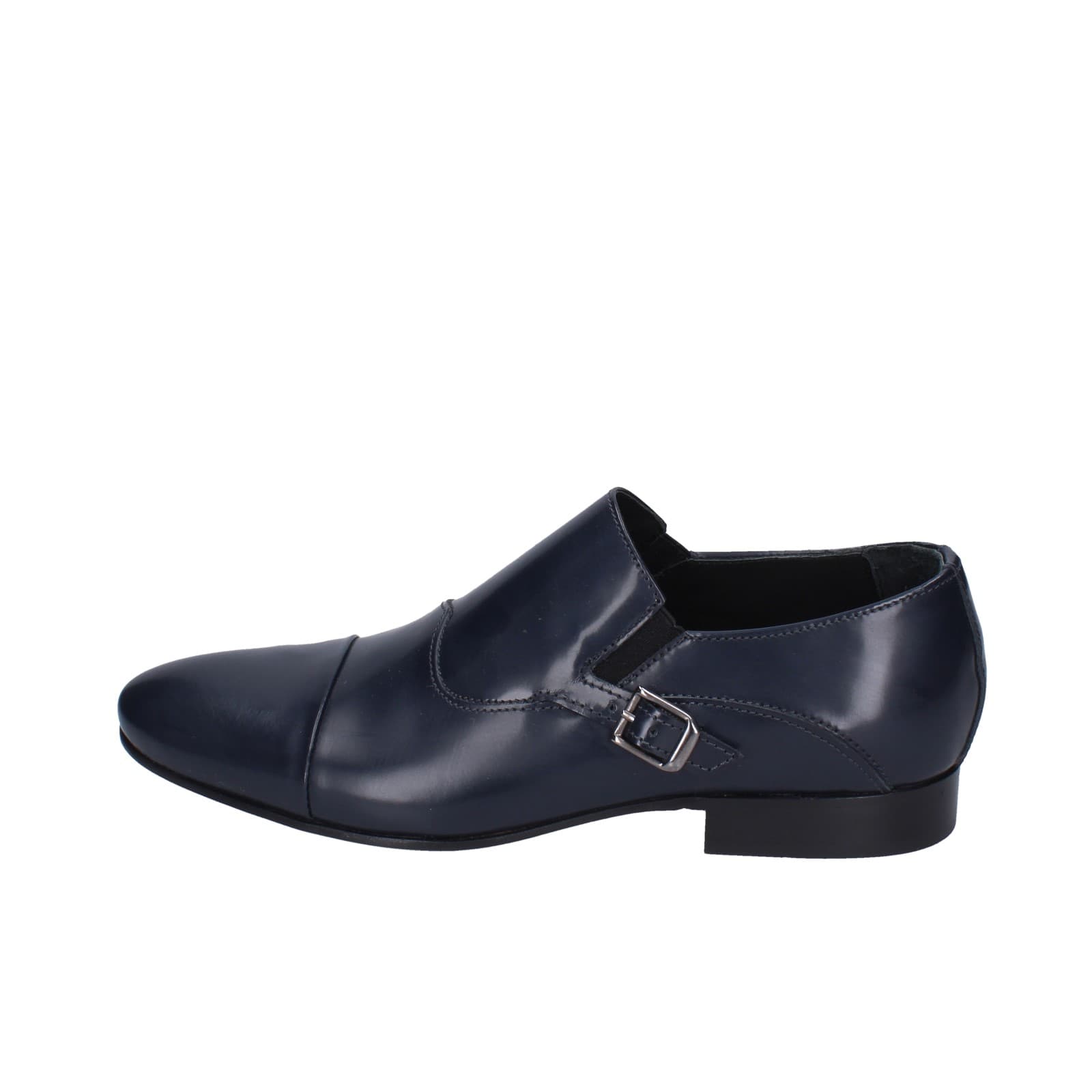 scarpe uomo EVEET classiche blu pelle lucida 15028 EZ153 Nuovo