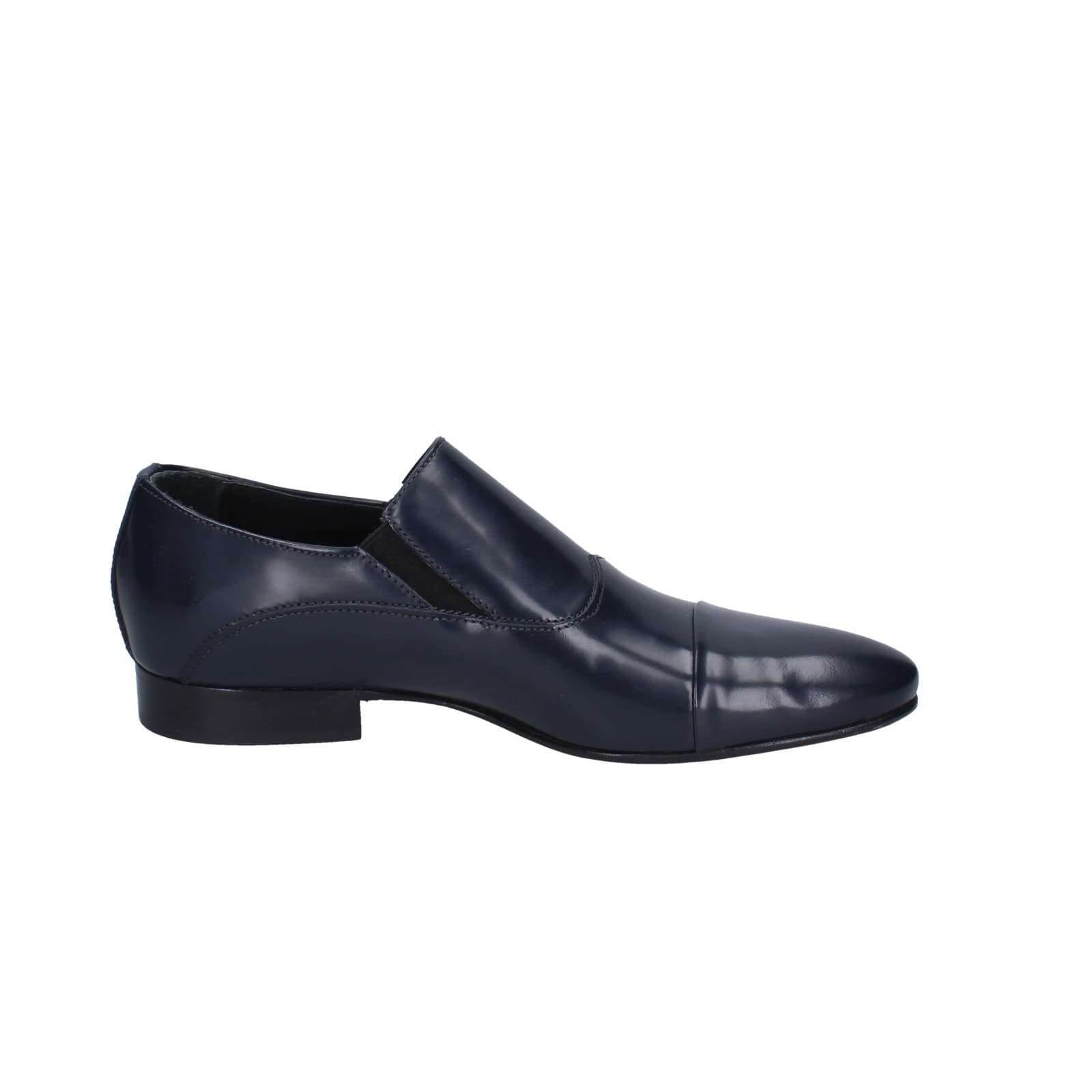 scarpe uomo EVEET classiche blu pelle lucida 15028 EZ153 Nuovo