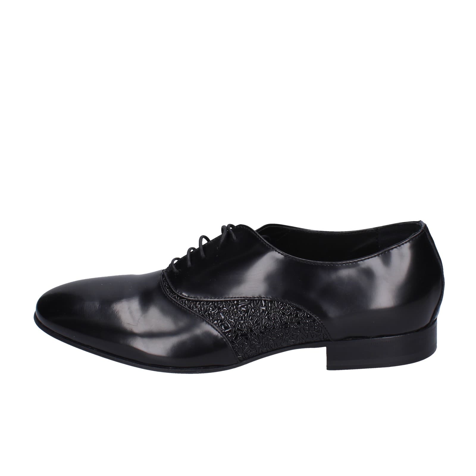 scarpe uomo EVEET classiche nero pelle EZ217 Qualità