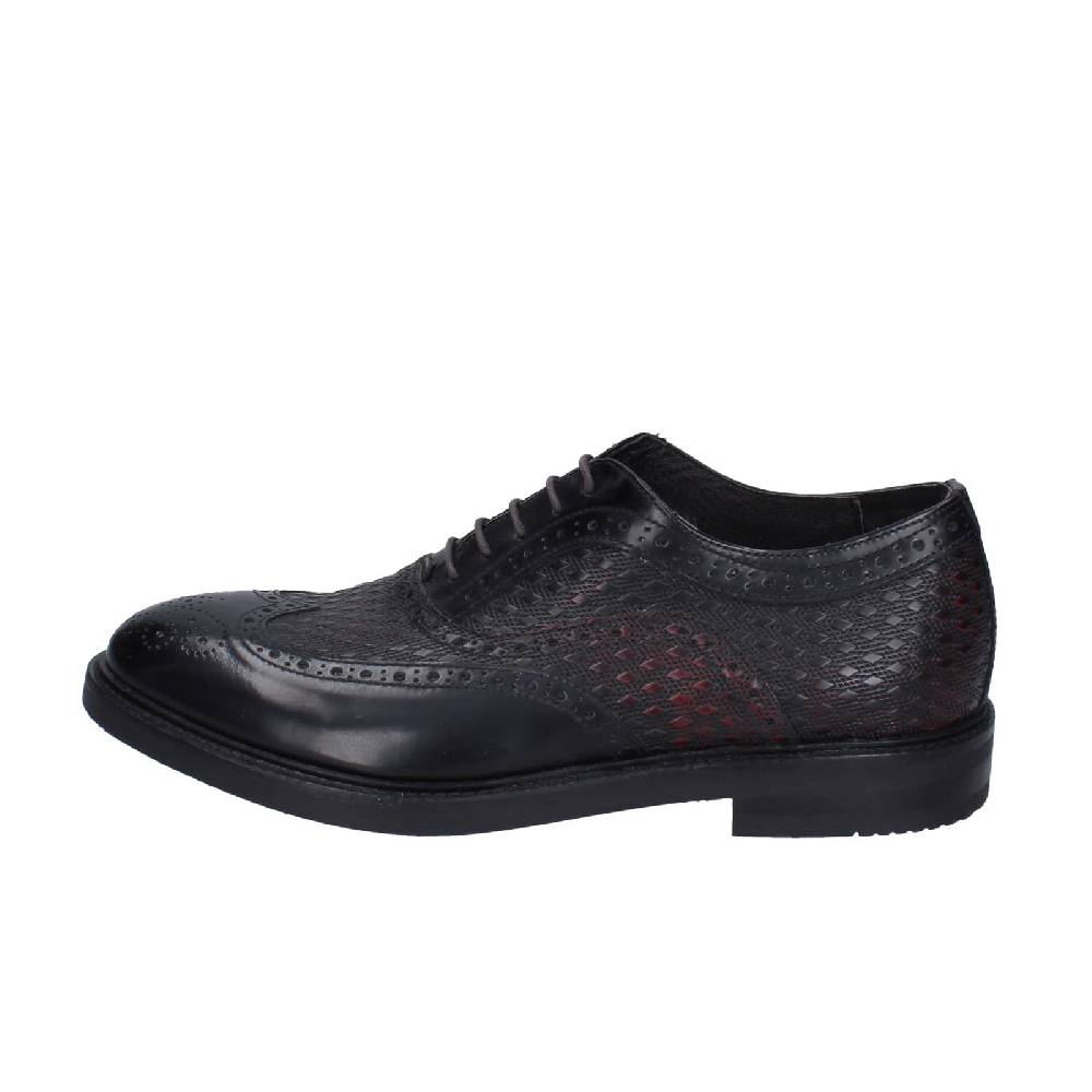 scarpe uomo EVEET classiche nero pelle bordeaux EZ145 Soddisfazione Garantita