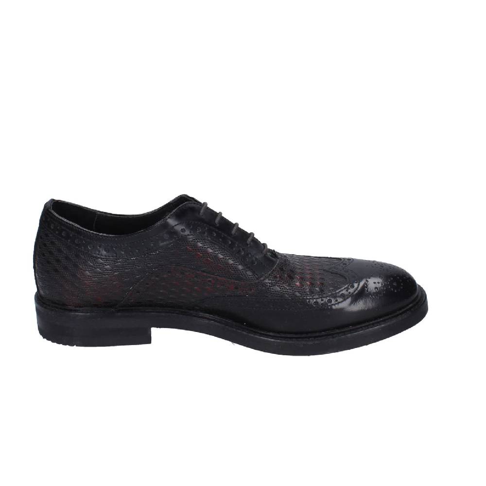 scarpe uomo EVEET classiche nero pelle bordeaux EZ145 Soddisfazione Garantita
