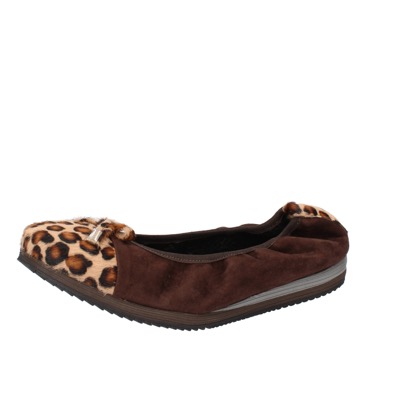 scarpe donna CALPIERRE ballerine marrone camoscio cavallino AD574 Fino Al -60%