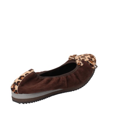 scarpe donna CALPIERRE ballerine marrone camoscio cavallino AD574 Fino Al -60%