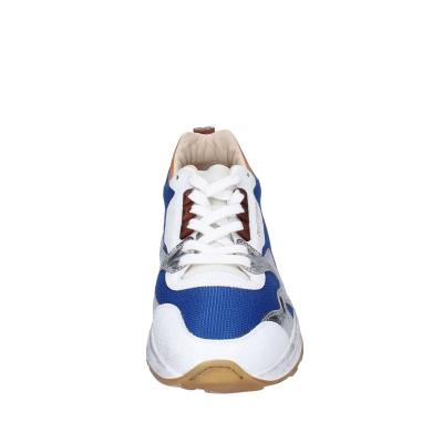 scarpe uomo MOMA sneakers blu tessuto argento pelle 4AS401-CRN BC77 Affare Del Giorno