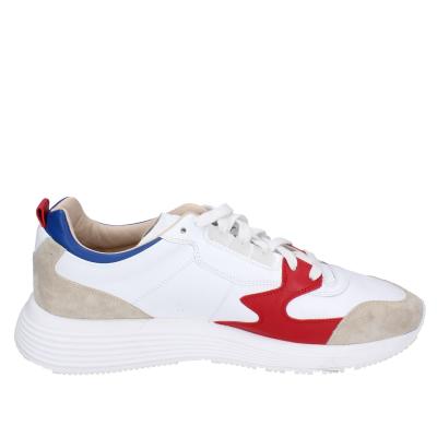 scarpe uomo MOMA sneakers bianco pelle rosso 4AS401-CRF BC97 Sottocosto