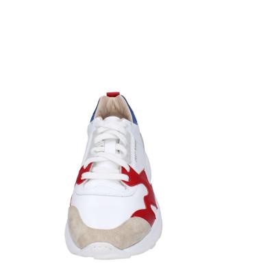 scarpe uomo MOMA sneakers bianco pelle rosso 4AS401-CRF BC97 Sottocosto