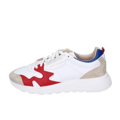 scarpe uomo MOMA sneakers bianco pelle rosso 4AS401-CRF BC97 Sottocosto