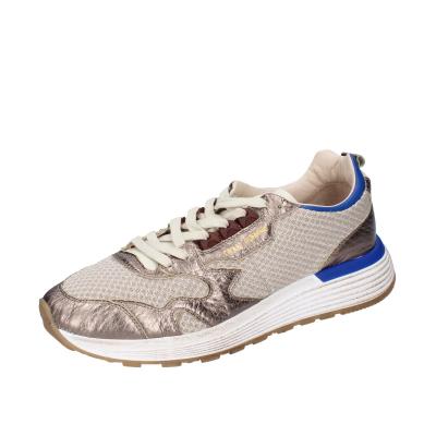 scarpe uomo MOMA sneakers platino tessuto blu pelle 4AS401-CRO BC84