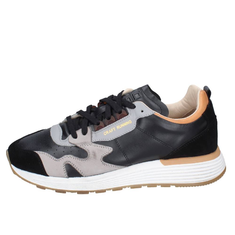 scarpe uomo MOMA sneakers nero pelle grigio camoscio 4AW358 EY526 Presa