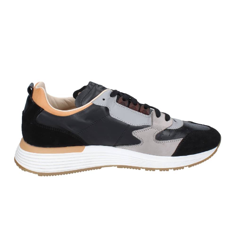 scarpe uomo MOMA sneakers nero pelle grigio camoscio 4AW358 EY526 Presa