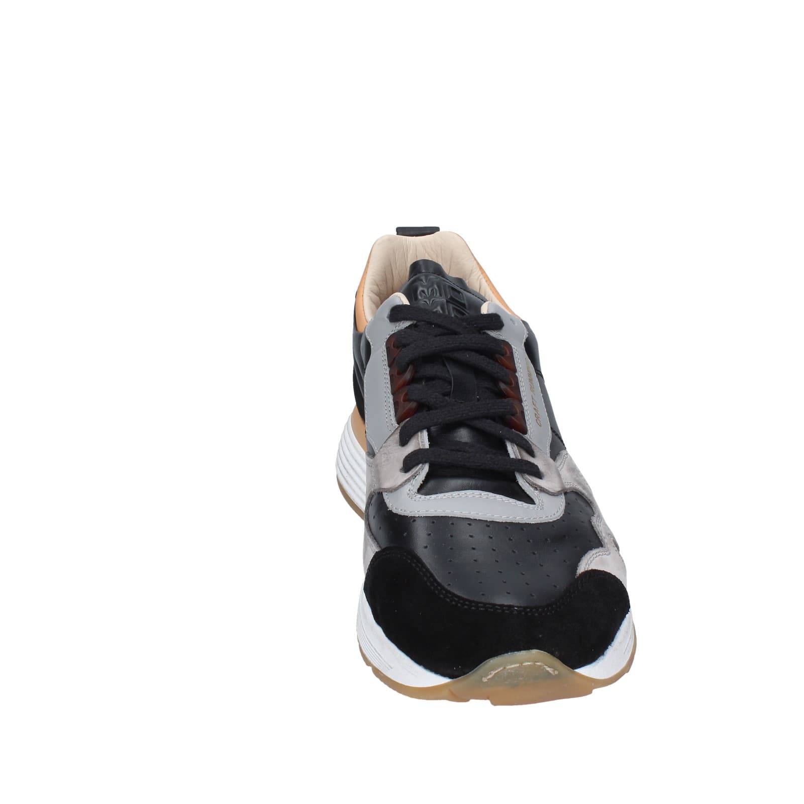 scarpe uomo MOMA sneakers nero pelle grigio camoscio 4AW358 EY526 Presa