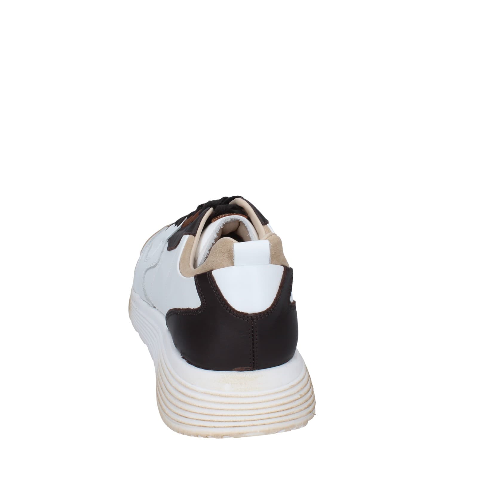 scarpe uomo MOMA sneakers bianco pelle marrone camoscio 61301A EY525 Sconto