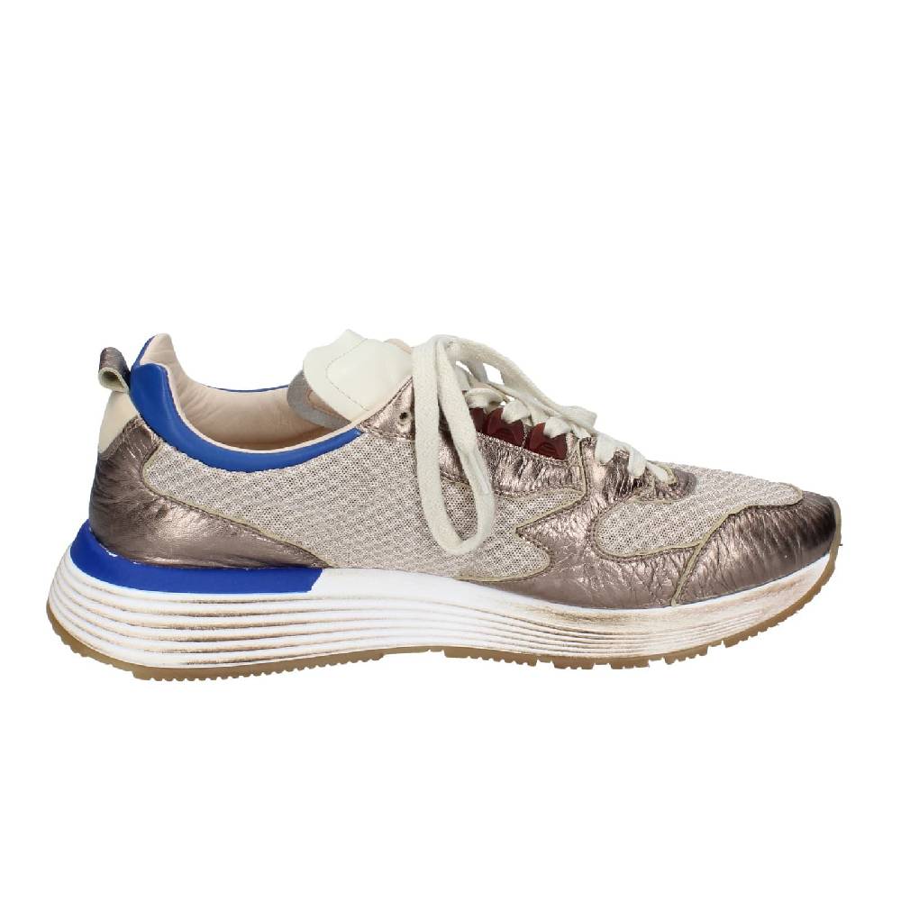 scarpe uomo MOMA sneakers beige pelle bronzo tessuto 4AS401 EY556 Offerta