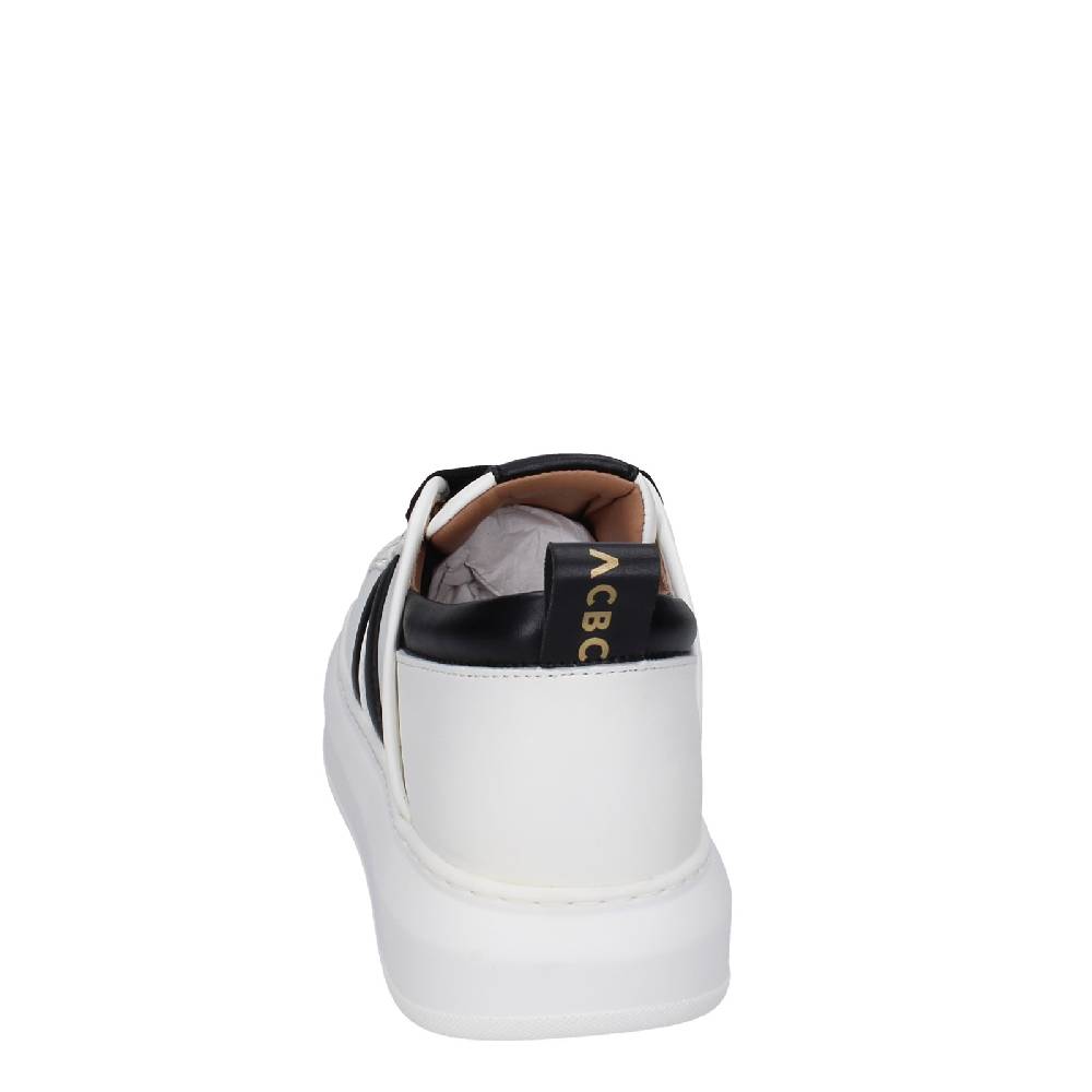 scarpe uomo ALEXANDER SMITH sneakers bianco pelle sintetica nero EX598 Outlet