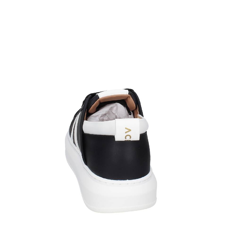 scarpe uomo ALEXANDER SMITH sneakers nero pelle sintetica bianco EX602 Saldi