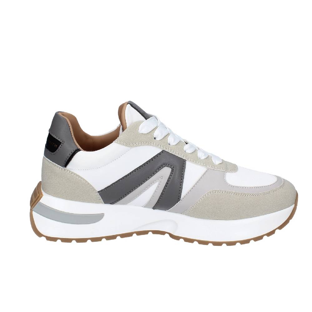 scarpe uomo ALEXANDER SMITH sneakers bianco tessuto beige pelle EX536 Hotsell