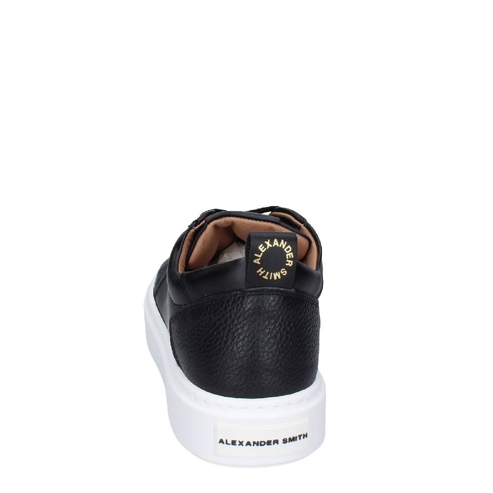 scarpe uomo ALEXANDER SMITH sneakers nero pelle EX528 Vendita Calda