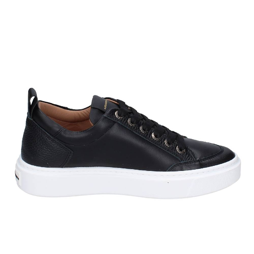 scarpe uomo ALEXANDER SMITH sneakers nero pelle EX528 Vendita Calda