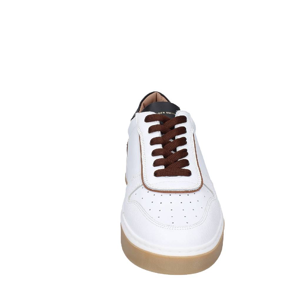 scarpe uomo ALEXANDER SMITH sneakers bianco pelle marrone EX533 I Più Venduti