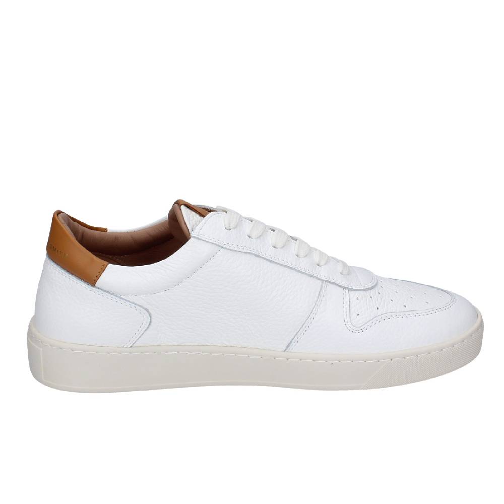scarpe uomo ALEXANDER SMITH sneakers bianco pelle marrone EX540 Vendite Flash