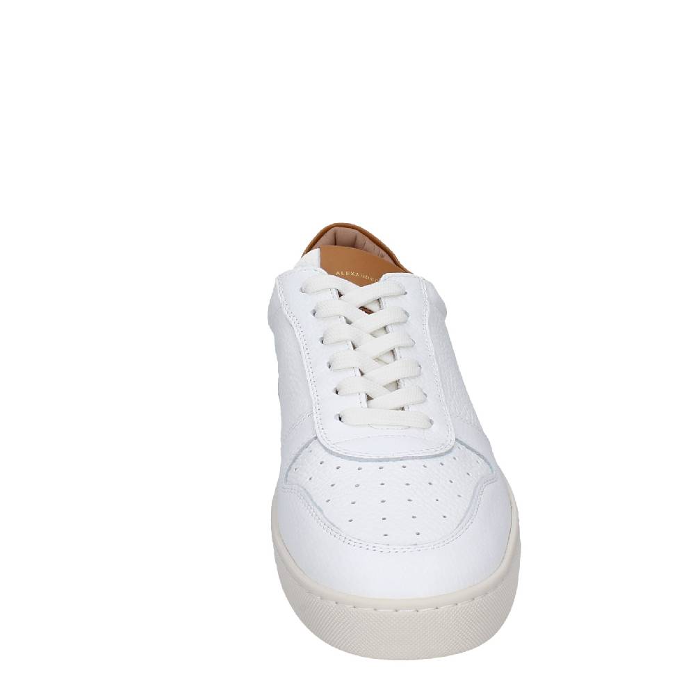 scarpe uomo ALEXANDER SMITH sneakers bianco pelle marrone EX540 Vendite Flash
