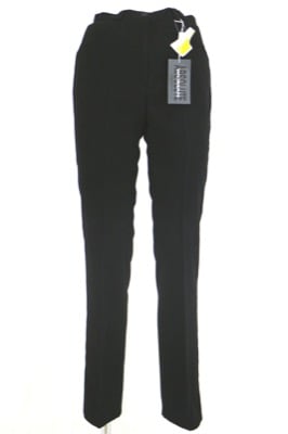 pantaloni donna ABSOLUTE 42 nero viscosa poliestere lycra AN642 Offerta Giorno del Papà