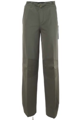 pantaloni donna STRENESSE 38 verde scuro poliestere AN364 Liquidazione