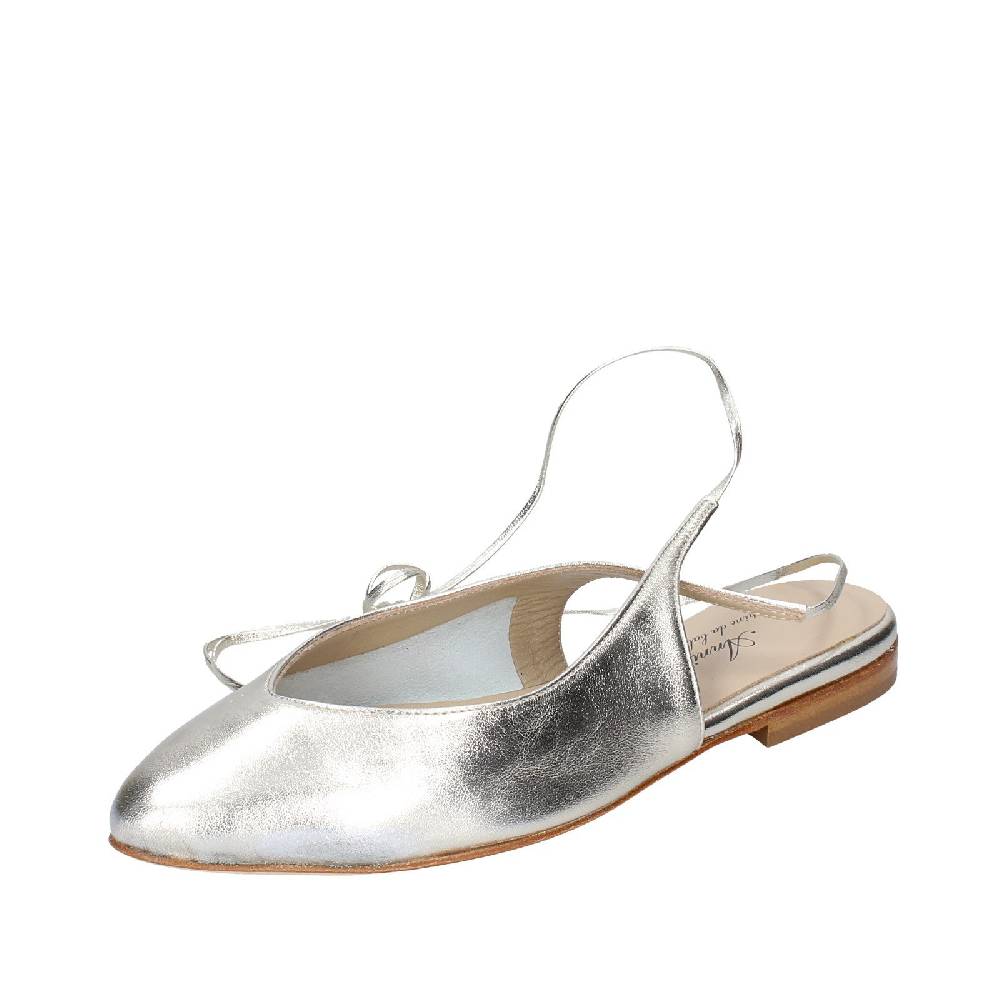 scarpe donna ANNIEL ballerine platino pelle EX275 Comprane uno, ottenene uno gratis