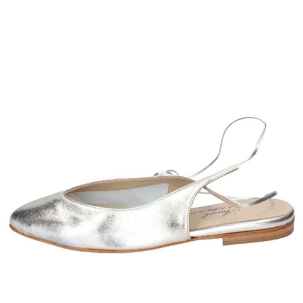 scarpe donna ANNIEL ballerine platino pelle EX275 Comprane uno, ottenene uno gratis