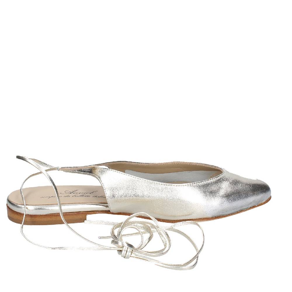 scarpe donna ANNIEL ballerine platino pelle EX275 Comprane uno, ottenene uno gratis