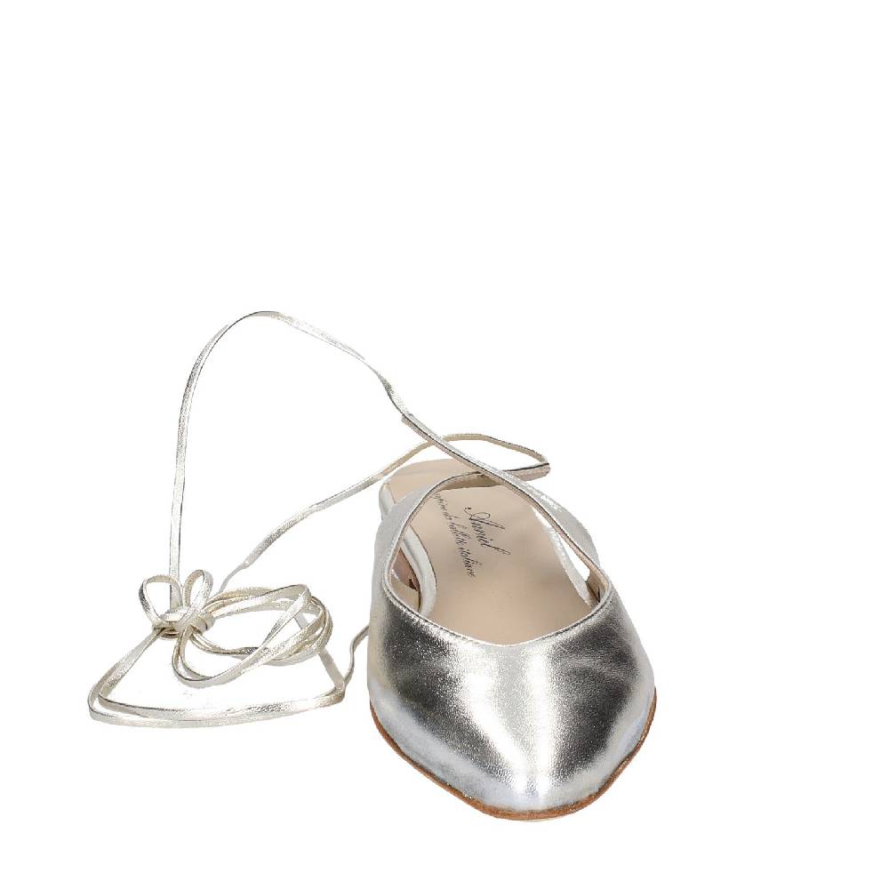 scarpe donna ANNIEL ballerine platino pelle EX275 Comprane uno, ottenene uno gratis