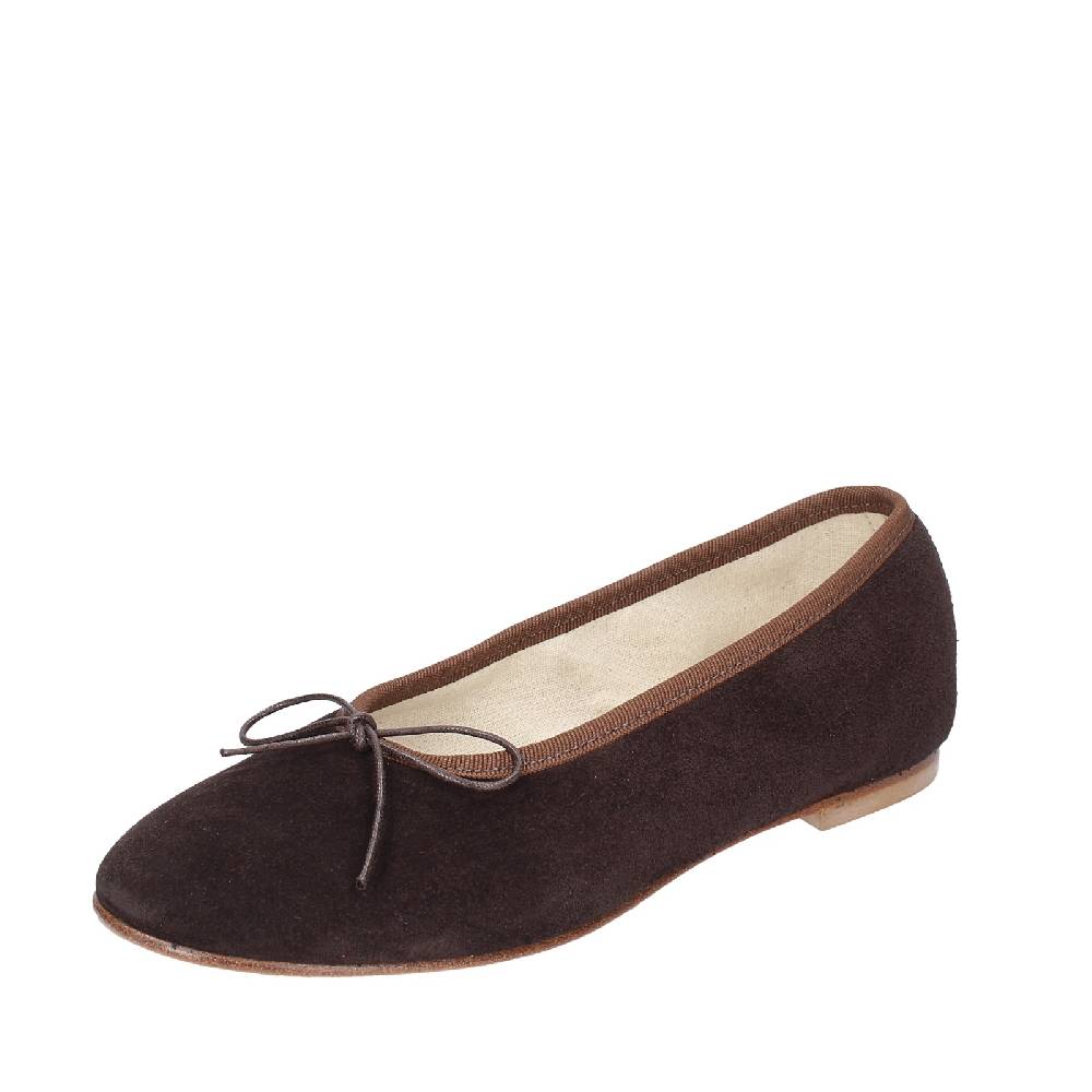scarpe donna ANNIEL ballerine marrone camoscio EX285 Sconti VIP