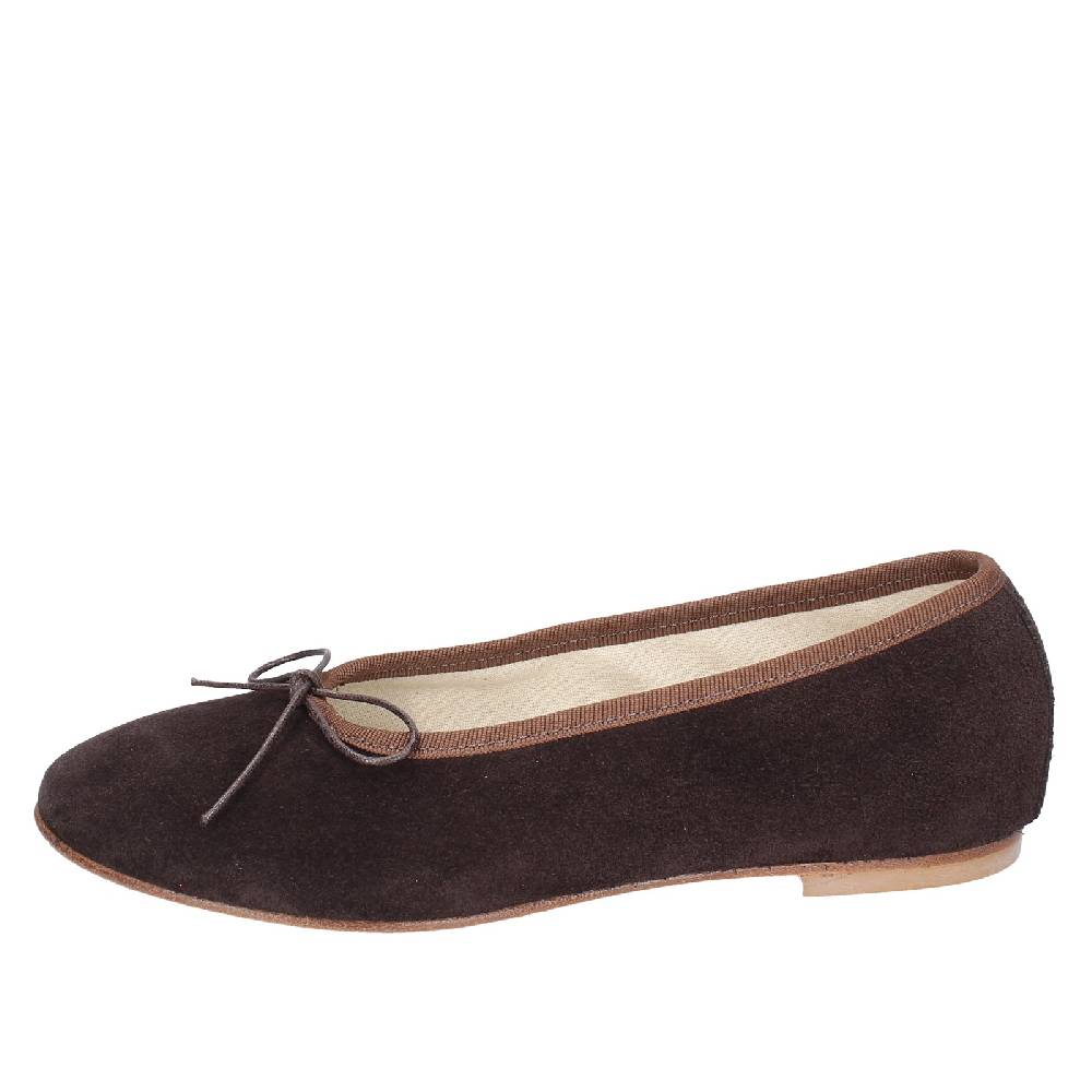 scarpe donna ANNIEL ballerine marrone camoscio EX285 Sconti VIP