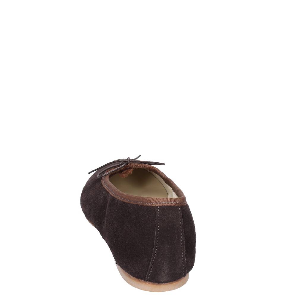 scarpe donna ANNIEL ballerine marrone camoscio EX285 Sconti VIP