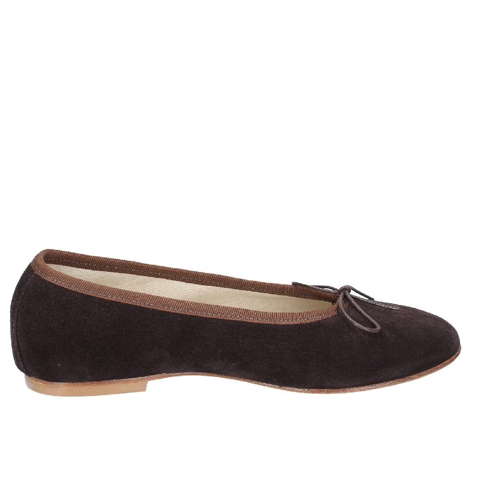 scarpe donna ANNIEL ballerine marrone camoscio EX285 Sconti VIP