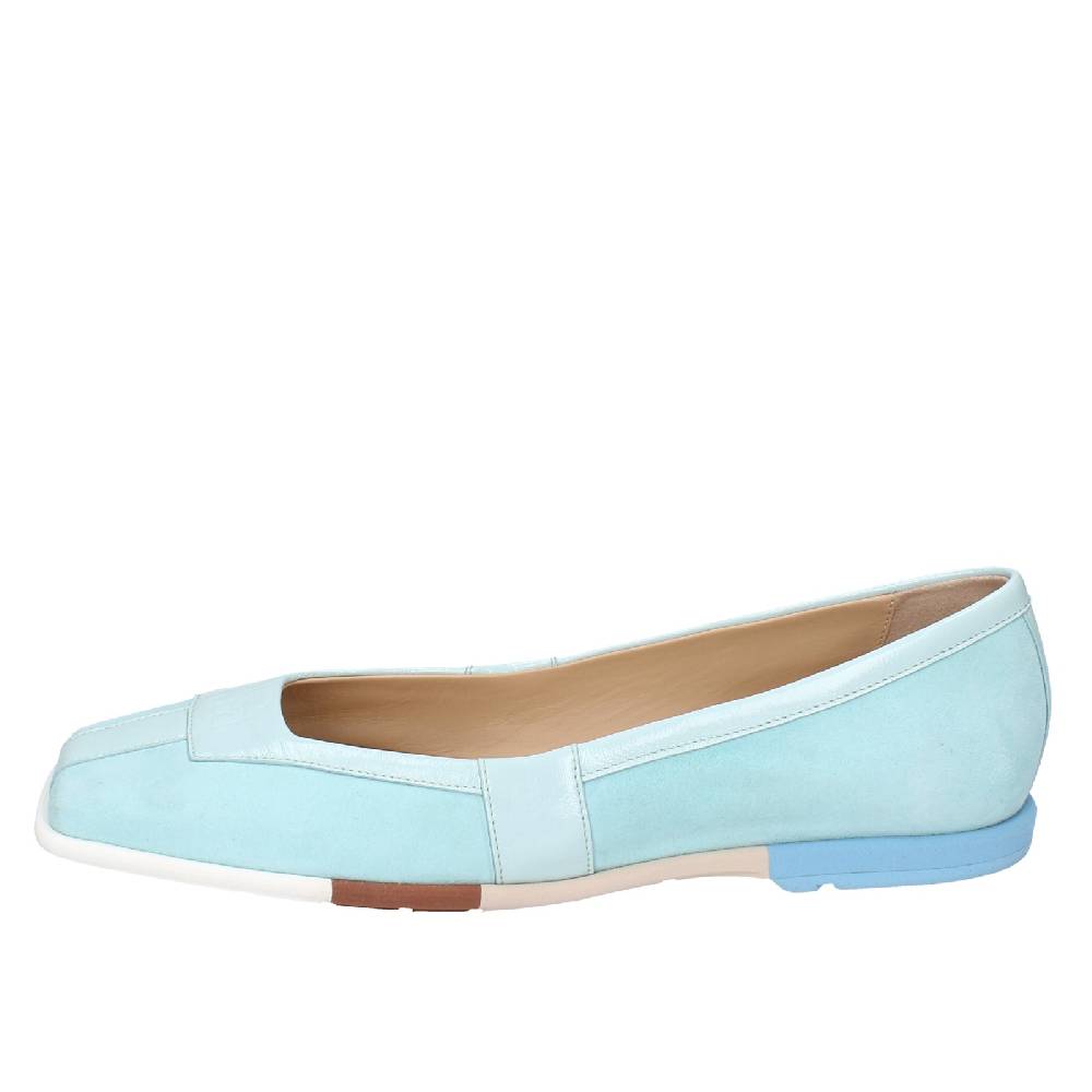 scarpe donna FABI ballerine celeste camoscio vernice EX305 Super Saving Price