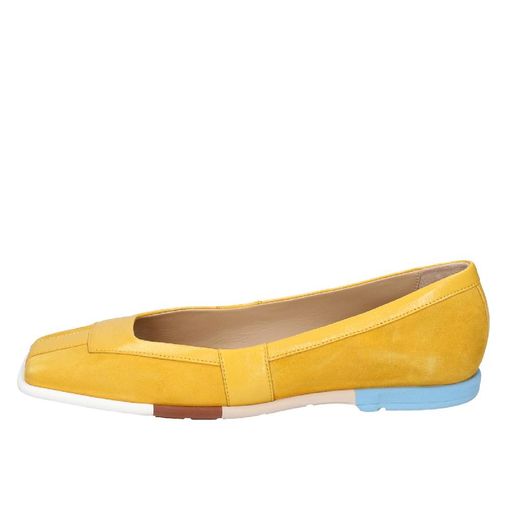 scarpe donna FABI ballerine giallo camoscio vernice EX306 Rilascio limitato